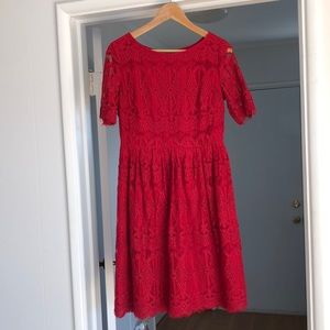 Red Knit Style dress